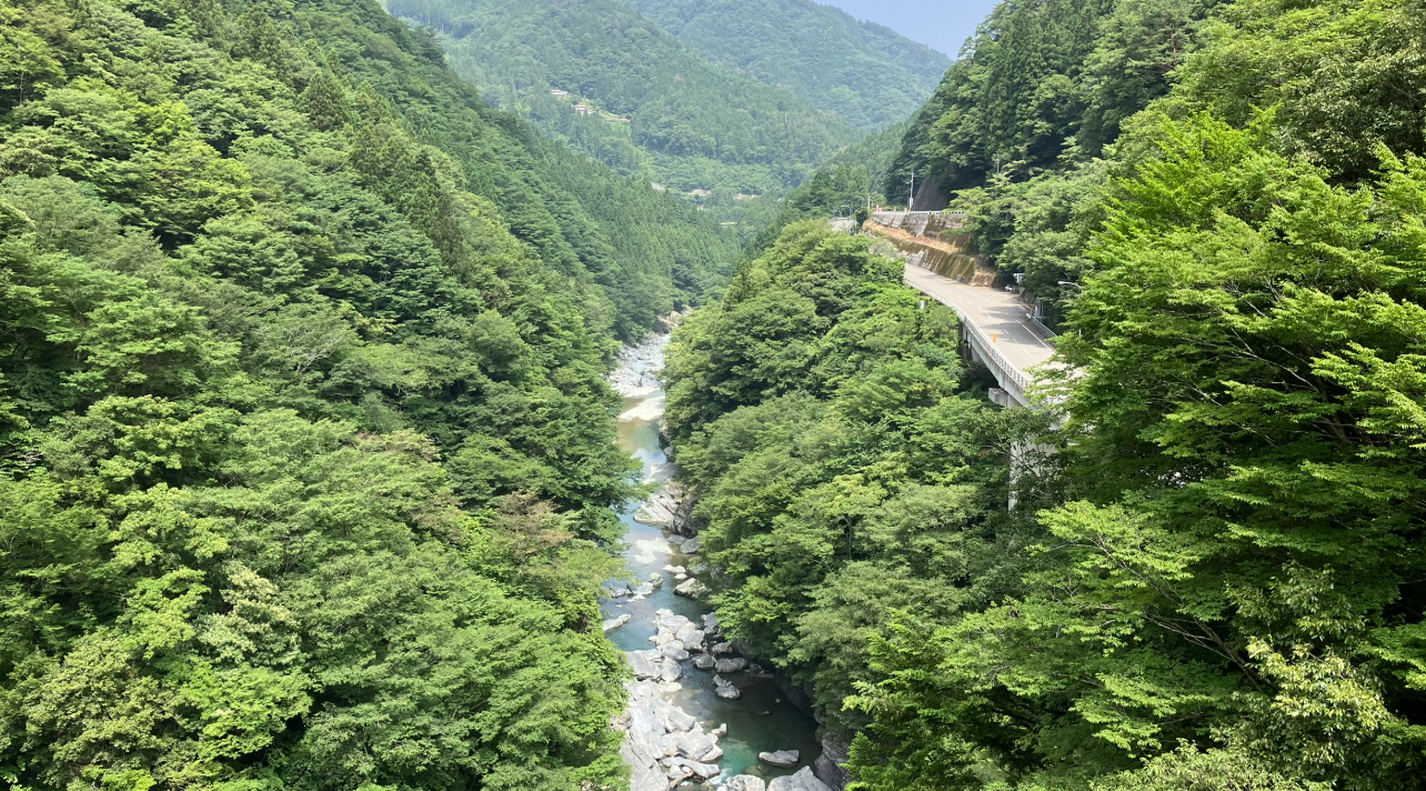 龍宮崖公園の川